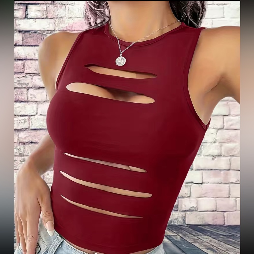 Burgundy Tank Top